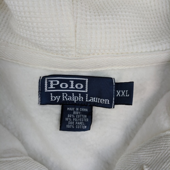 Ralph Lauren Polo Hoodie White XXL - Picture 3 of 7